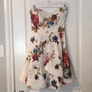 Cream Floral Dress
